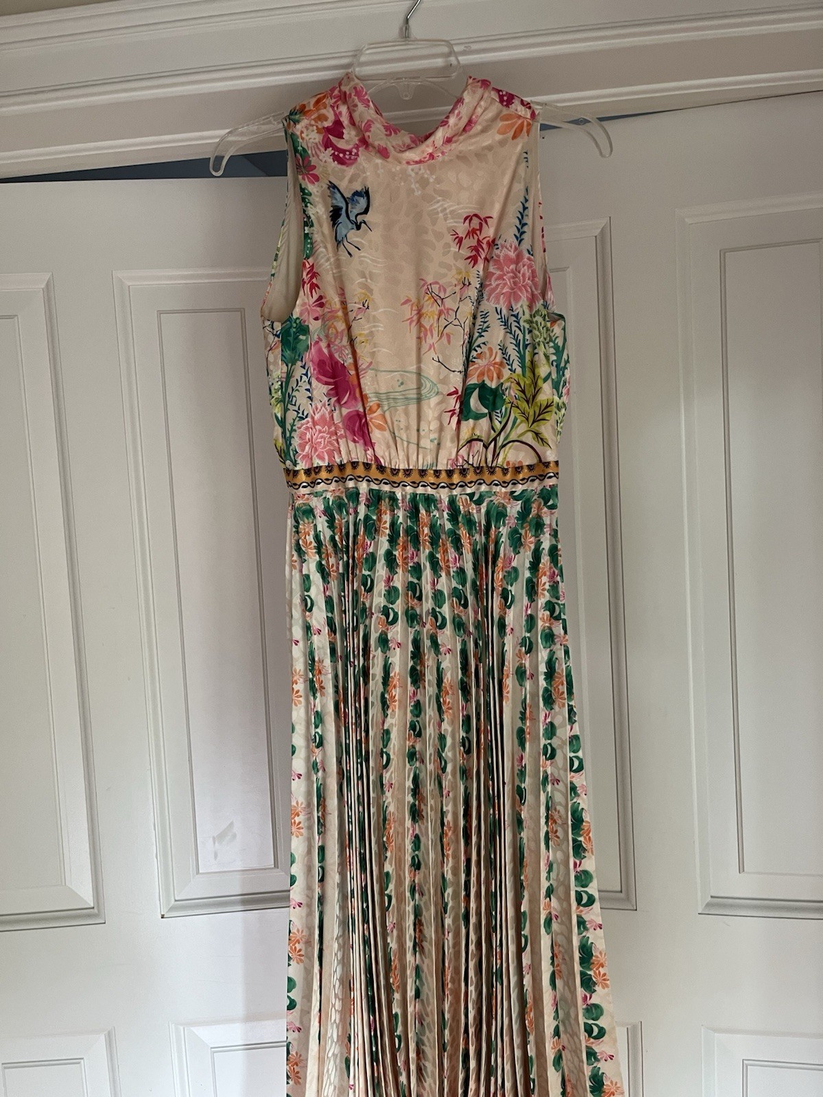 Saloni Fleur Pleated Dress Sz 2