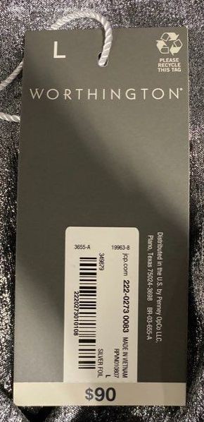 Worthington Women’s Silver Metallic Wrap Midi Dress Sleeveless Large