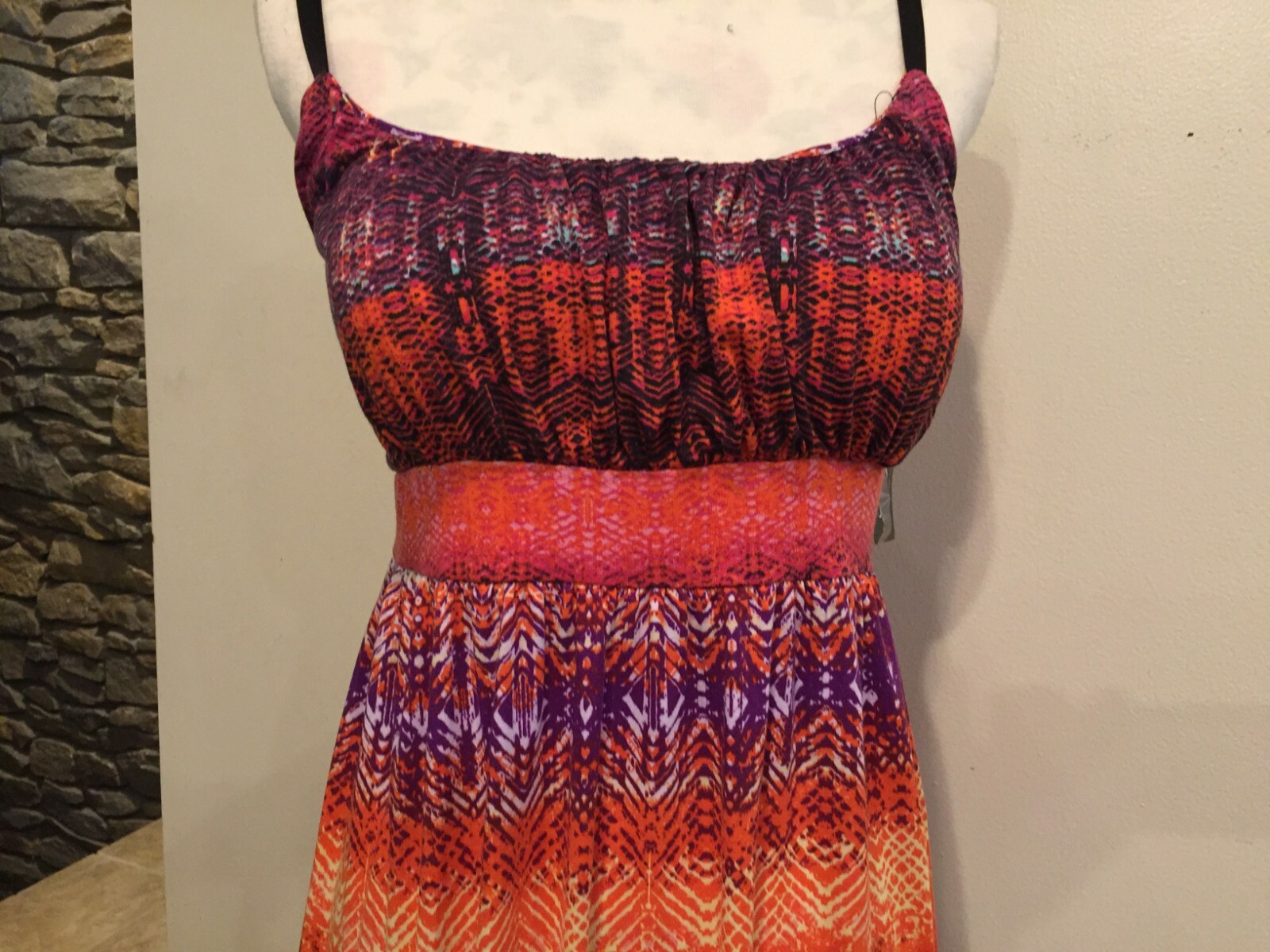 Allison Brittney Maxi dress, Medium, adjustable spagetti straps, stretch, NWT