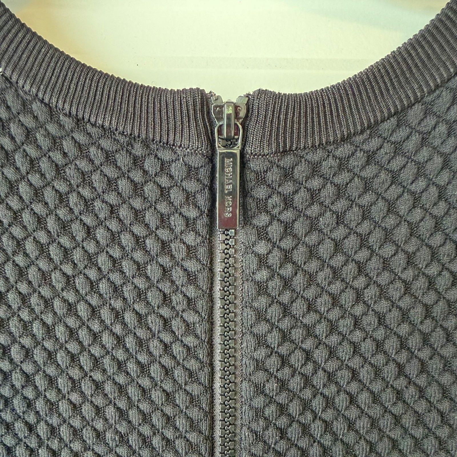 Michael Michael Kors Black Textured Knit Sheath Midi Dress Sleeveless Sz S