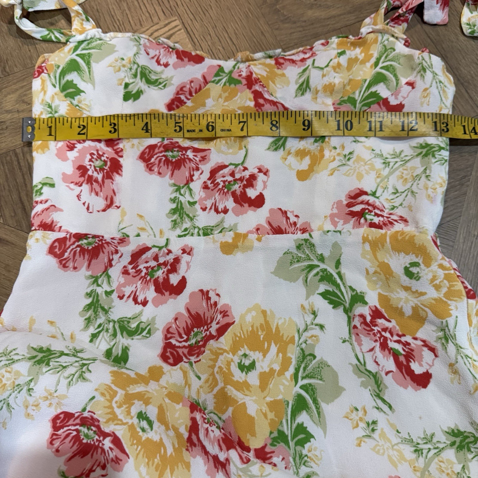 REFORMATION Nikita Floral Georgette Midi Dress In Winona Size 6 Bows Ruffles