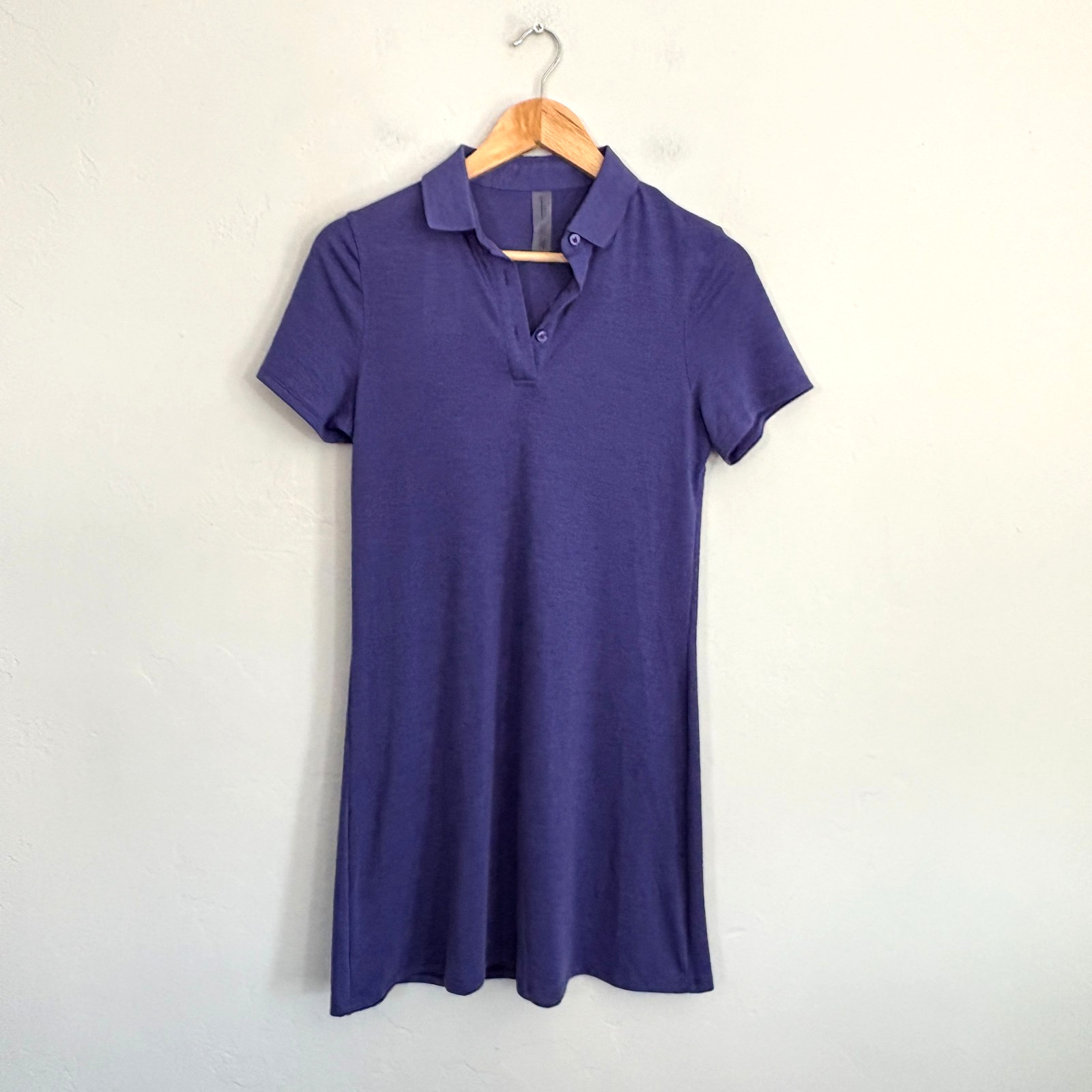 Outdoor Voices Birdie Polo Dress Women Size Small Purple Short Sleeve New