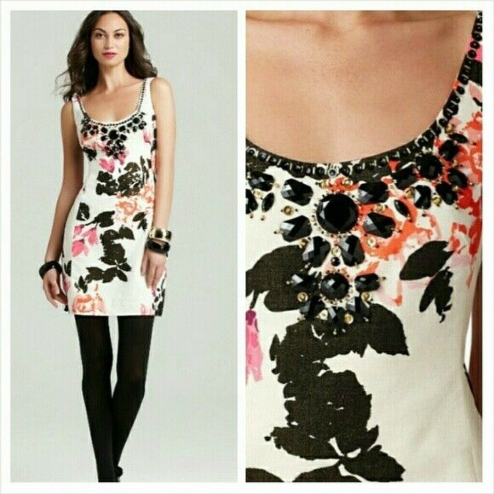 Lilly Pulitzer Portia Cameo White Stroke Of Midnight Fancy Faille Dress 4