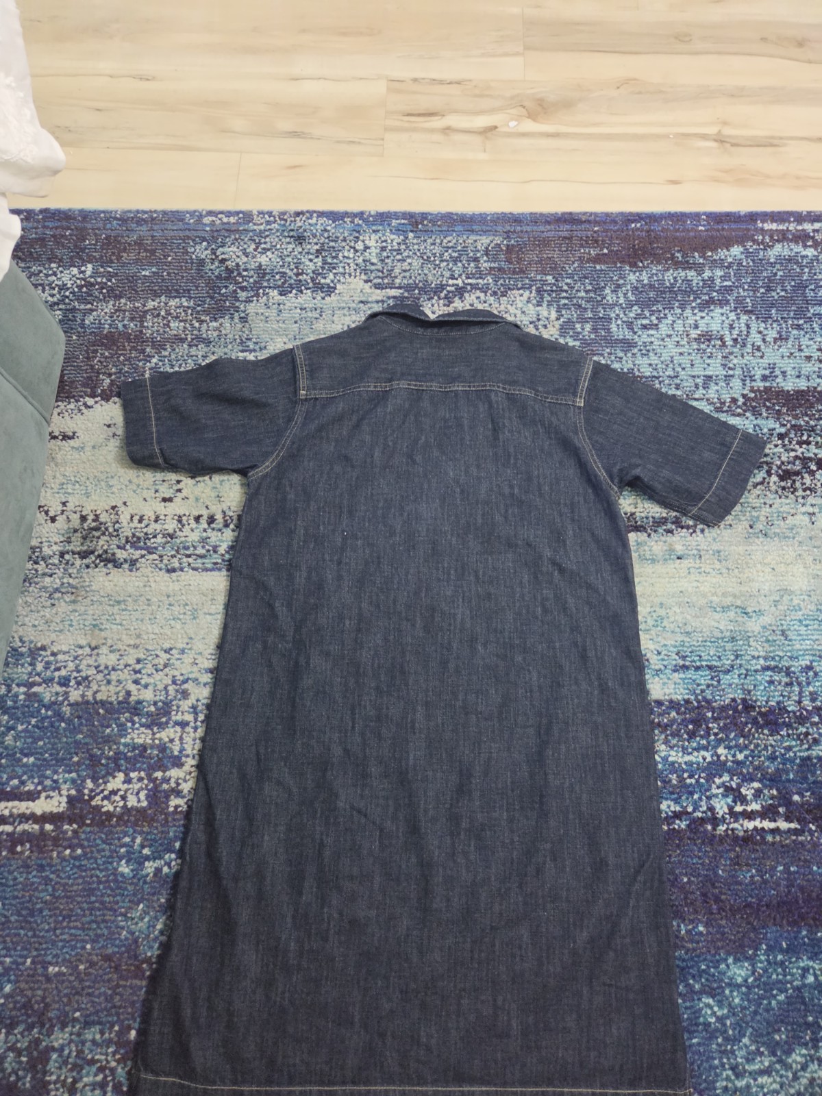 Lauren Ralph Lauren Shift Denim Dress Women Medium Dark Blue Minimalist NWOT