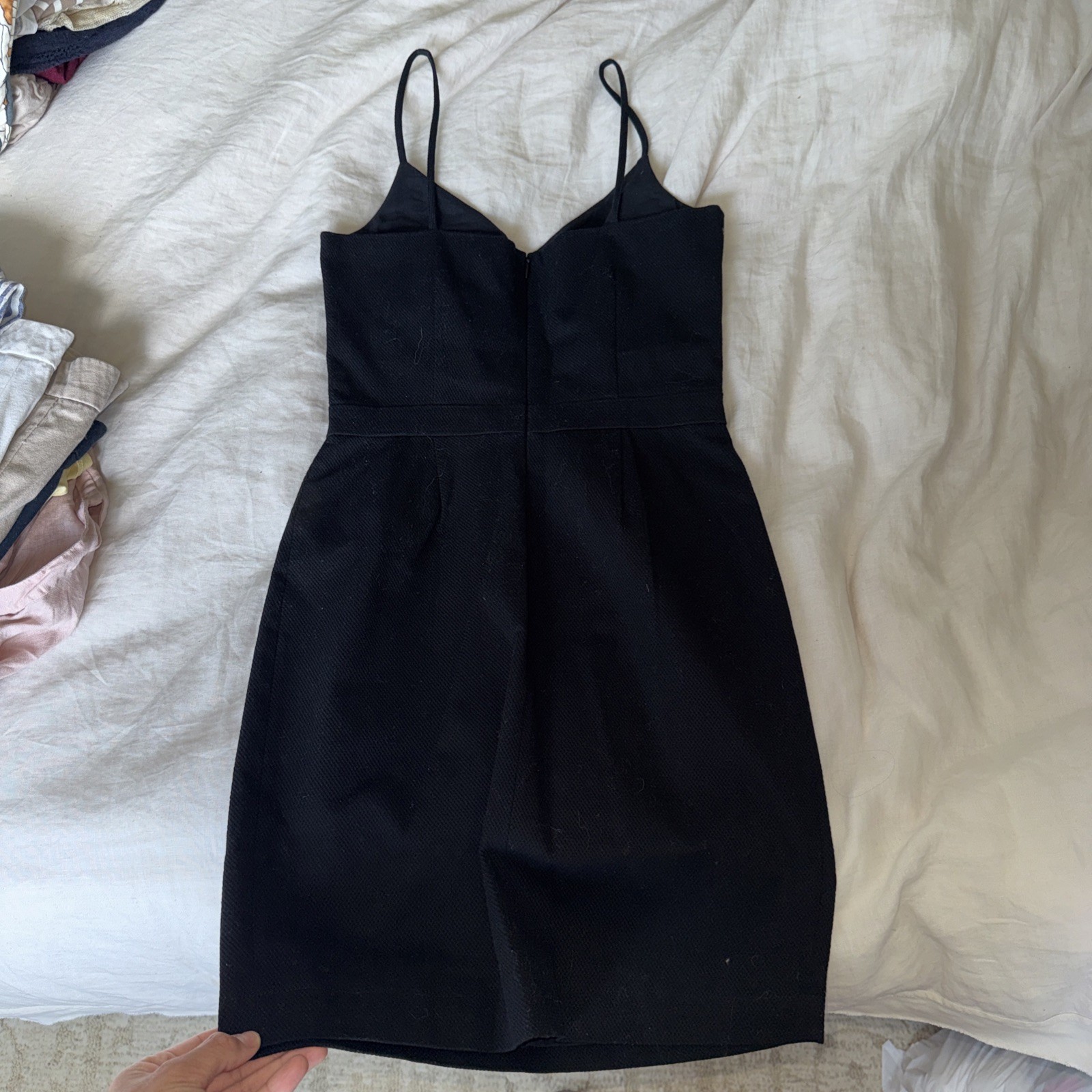 Joie Womens Mini V Neck Thin Strap Pencil Dress With Back Zip