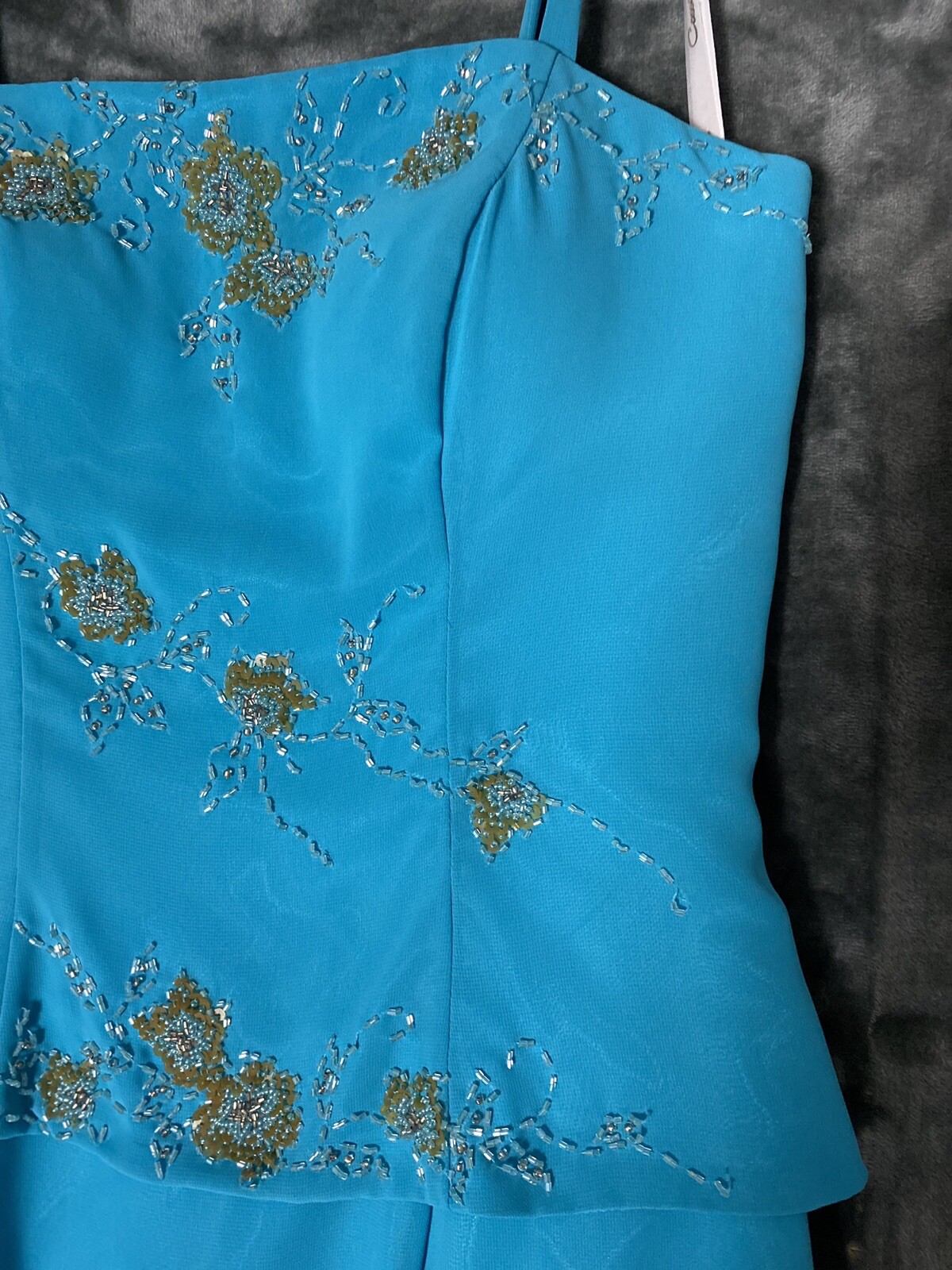 Cassandra Stone Spaghetti Strap Dress Size 6 With Light Jacket
