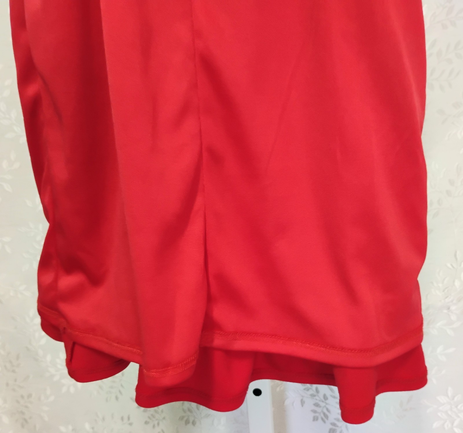 LULUS Ruffled Bodycon Sexy Red Mini Dress S Stretch Spaghetti Straps Zip Closure