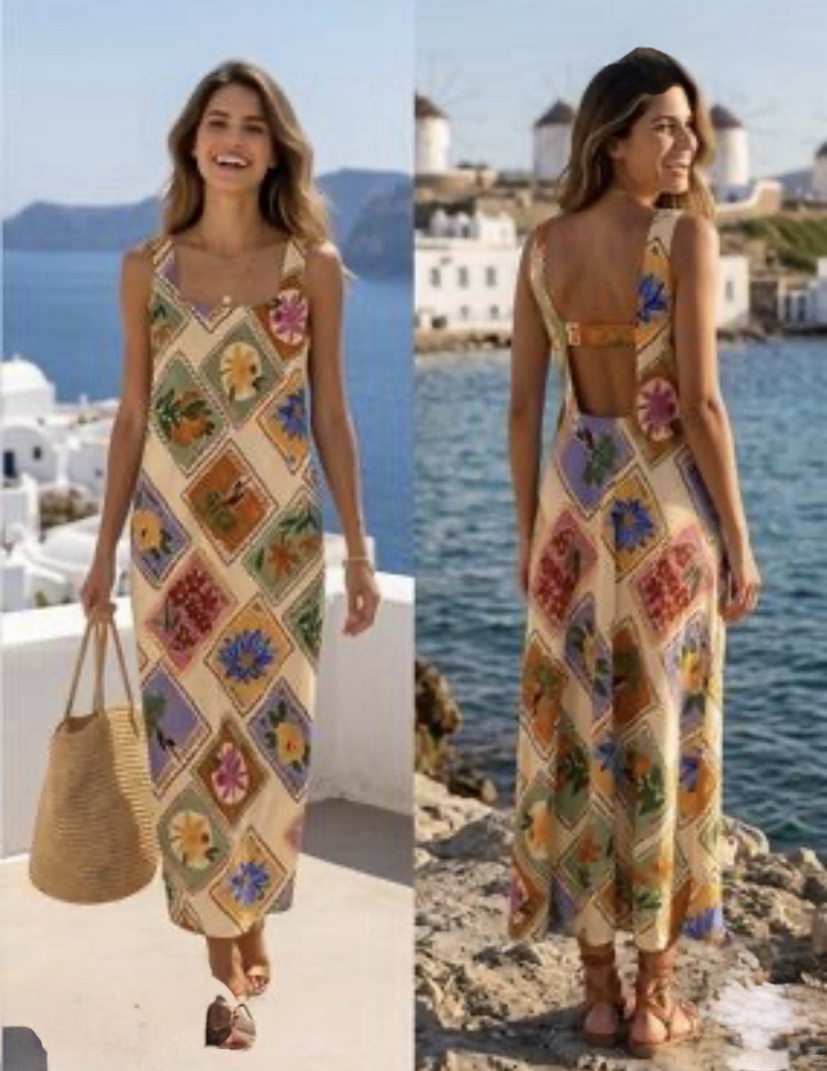 NWT Small Paper Heart Anthropologie Linen Blend Floral Post Card Maxi Dress S