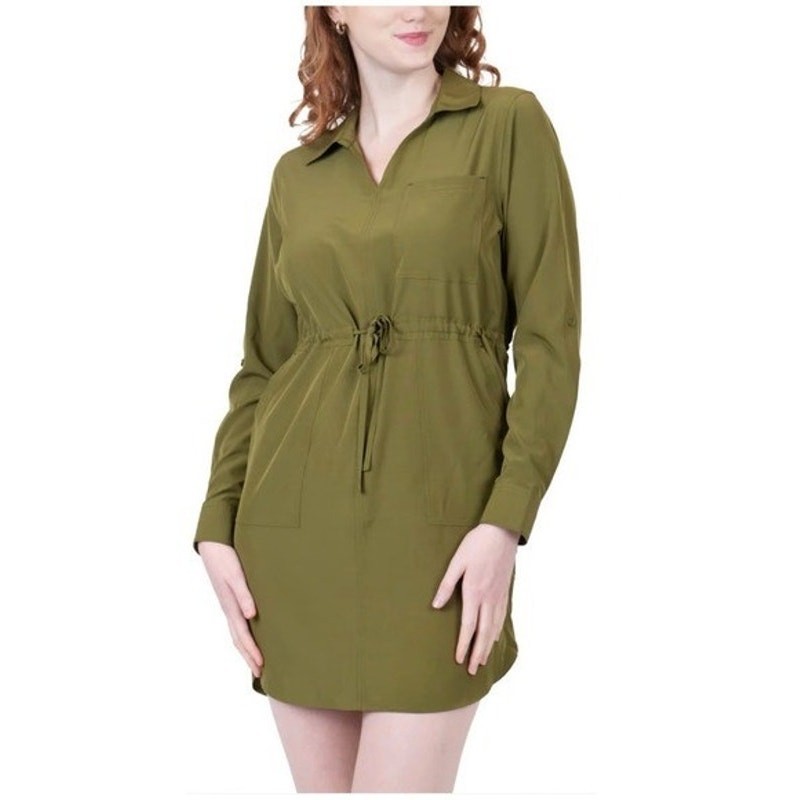 Shore to Summit Utility Tunic Mini Dress Avocado Outdoor Women’s Size Small