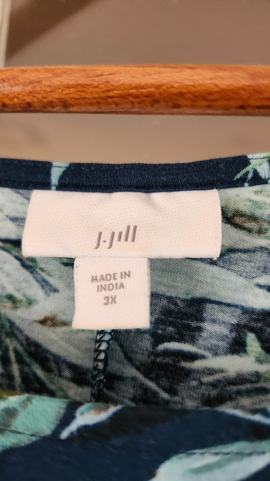 JJILL PALM PRINT DRESS, POCKETS, 3X, EXCELLENT!!