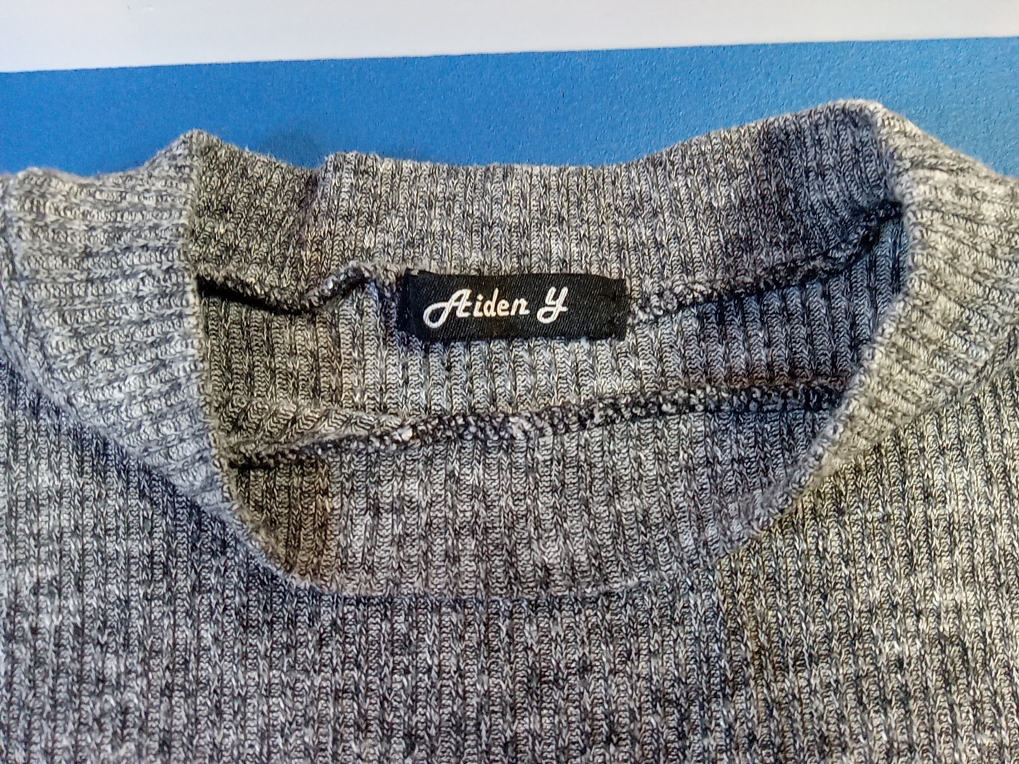 Aiden Y Gray Thin Knit Slimming Sweater Dress Womens Size M