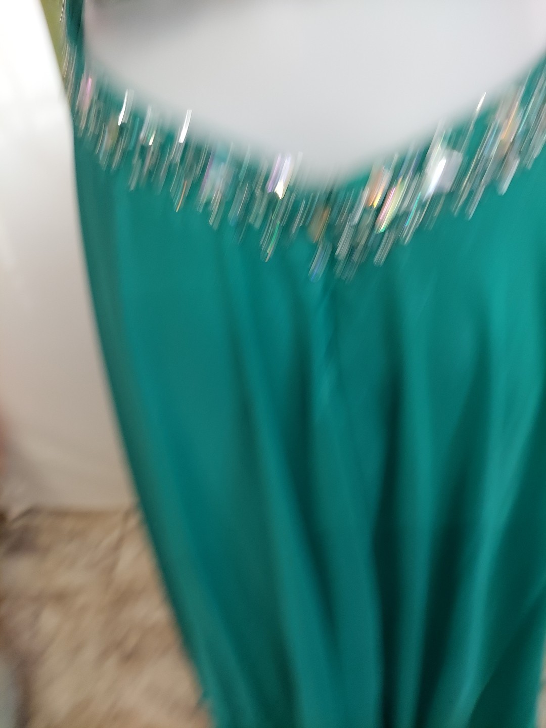 Morilee Green GemOpenback Size11/12 Gembust prom dress