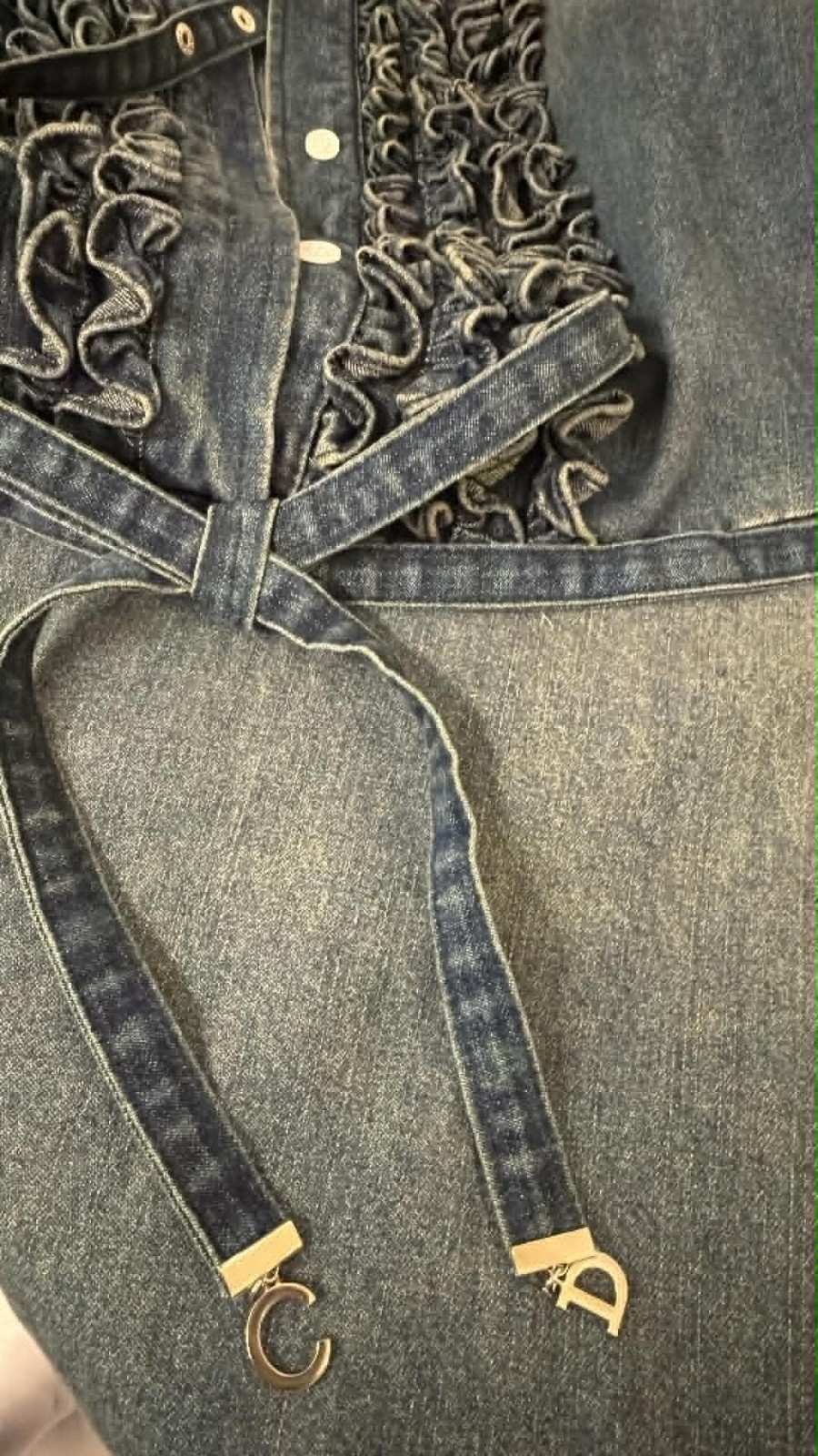 Dior Denim Dress Medium Size Pre-owned