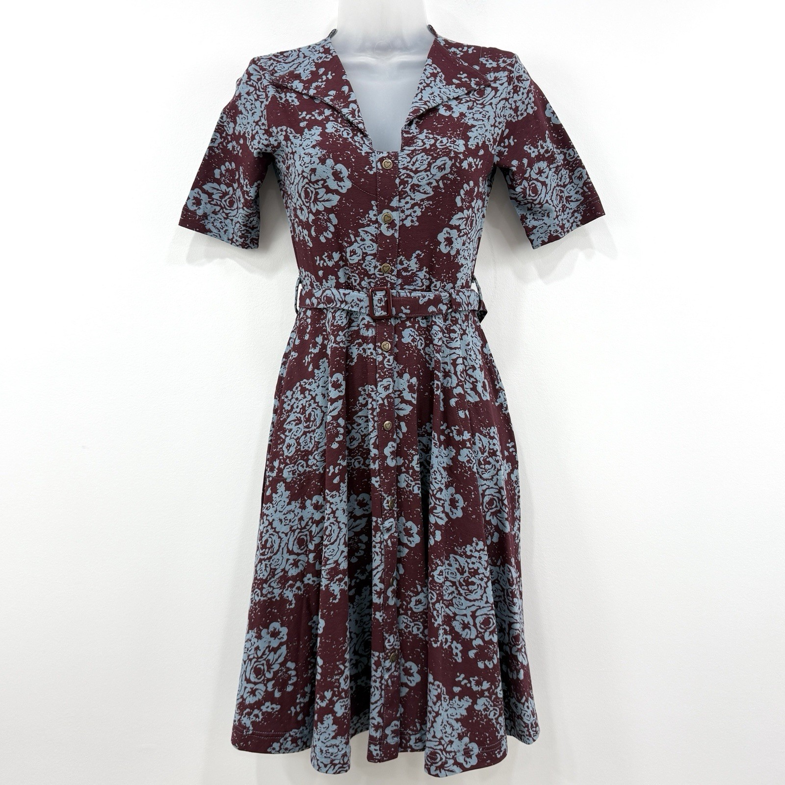 Effie’s Heart Dress Womens S Floral Retro Pinup Rockabilly Belted Comfort