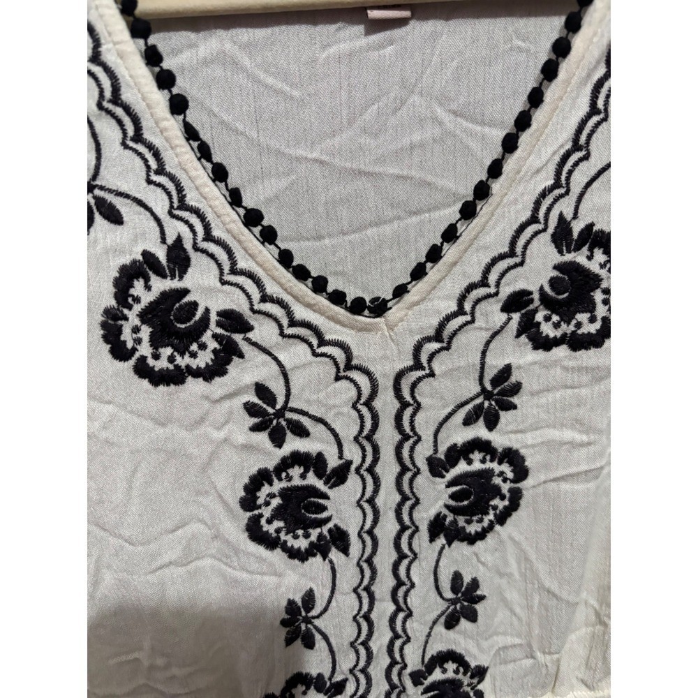 Knox Rose Cream Sleeveless Embroidered Maxi Dress Boho Festival Beach