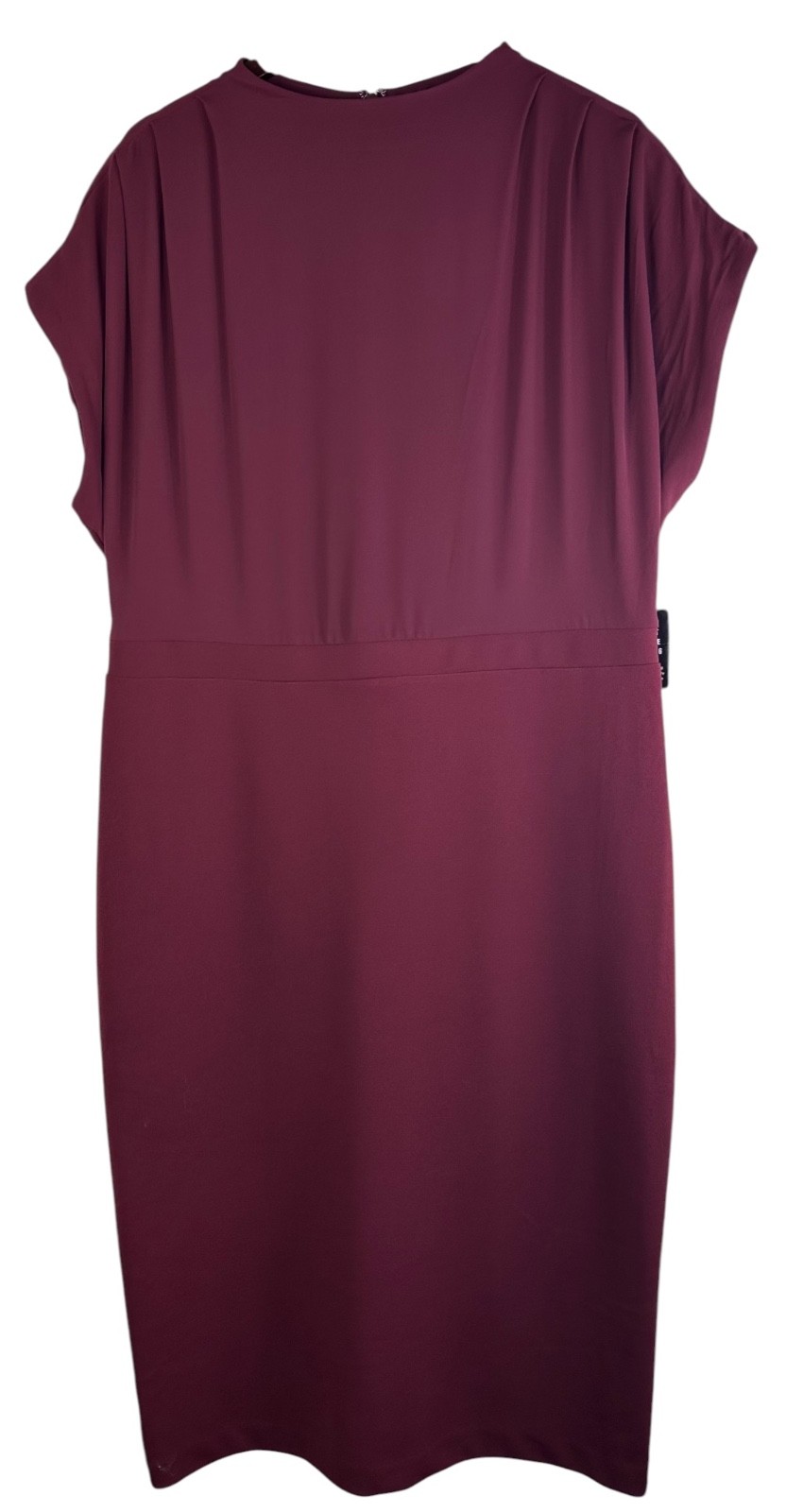 New Express Dress Sheath Shift Sz XL 14 16 Burgundy Maroon Elegant Old Money mm