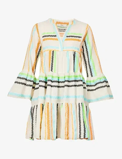 NWT Devotion Twins Ella Tunic in Off-White Color A-line Tiered Mini Dress XS