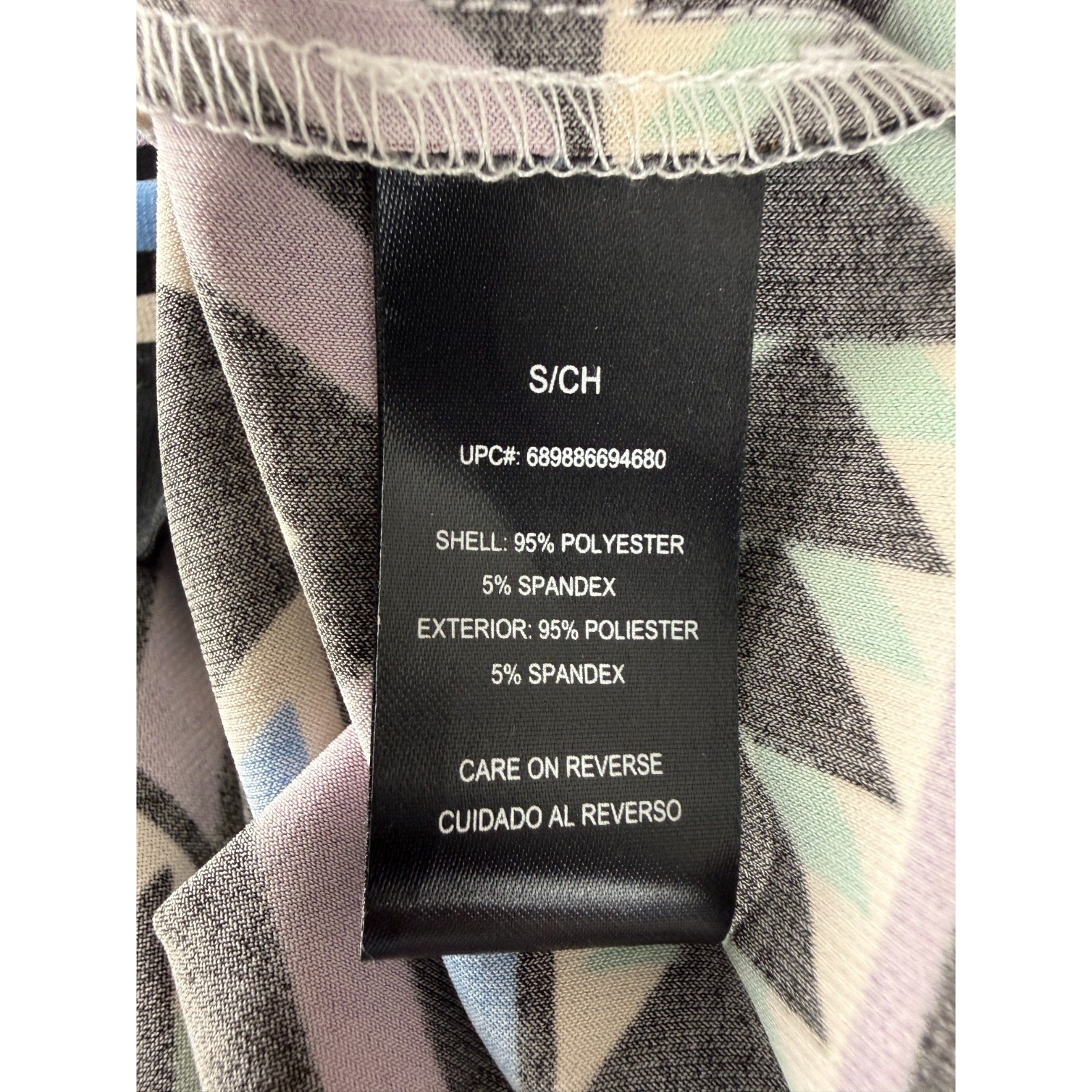 Jessica Howard Sz S Geometric Shift Mini Dress Blue cap Sleeve Pullover Stretch