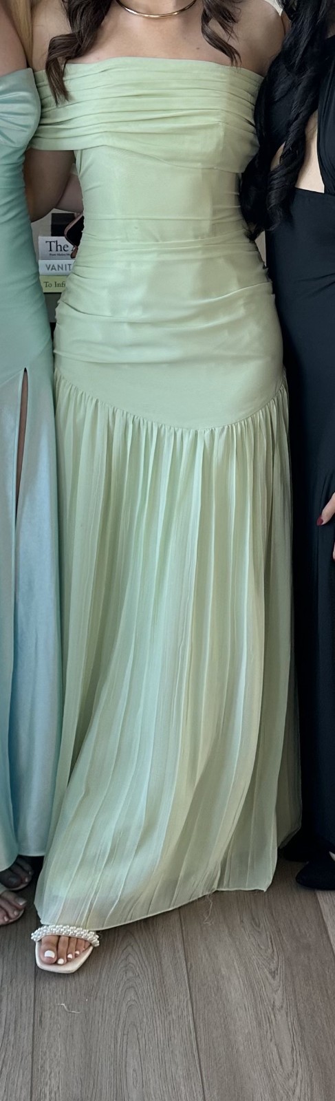 Prom, Wedding Guest, Dress Size 2 Floor Length, Chiffon with Multi Layer Skirt