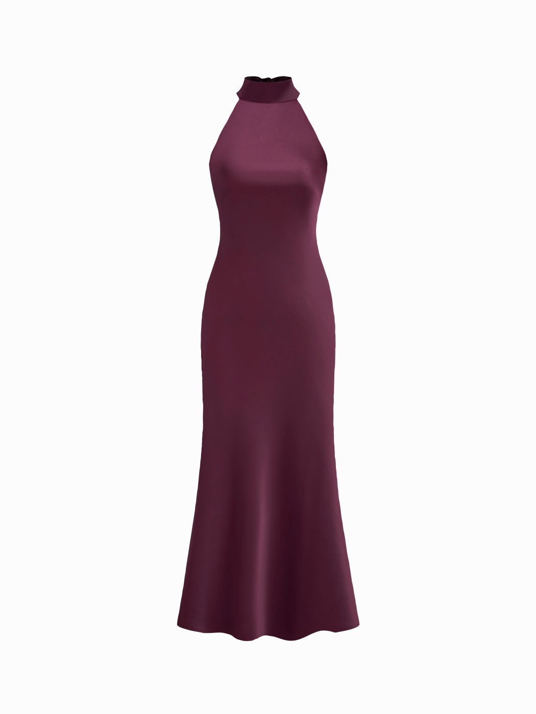 Cowl Neck Solid Glitter Ruffle Hem Maxi Dress