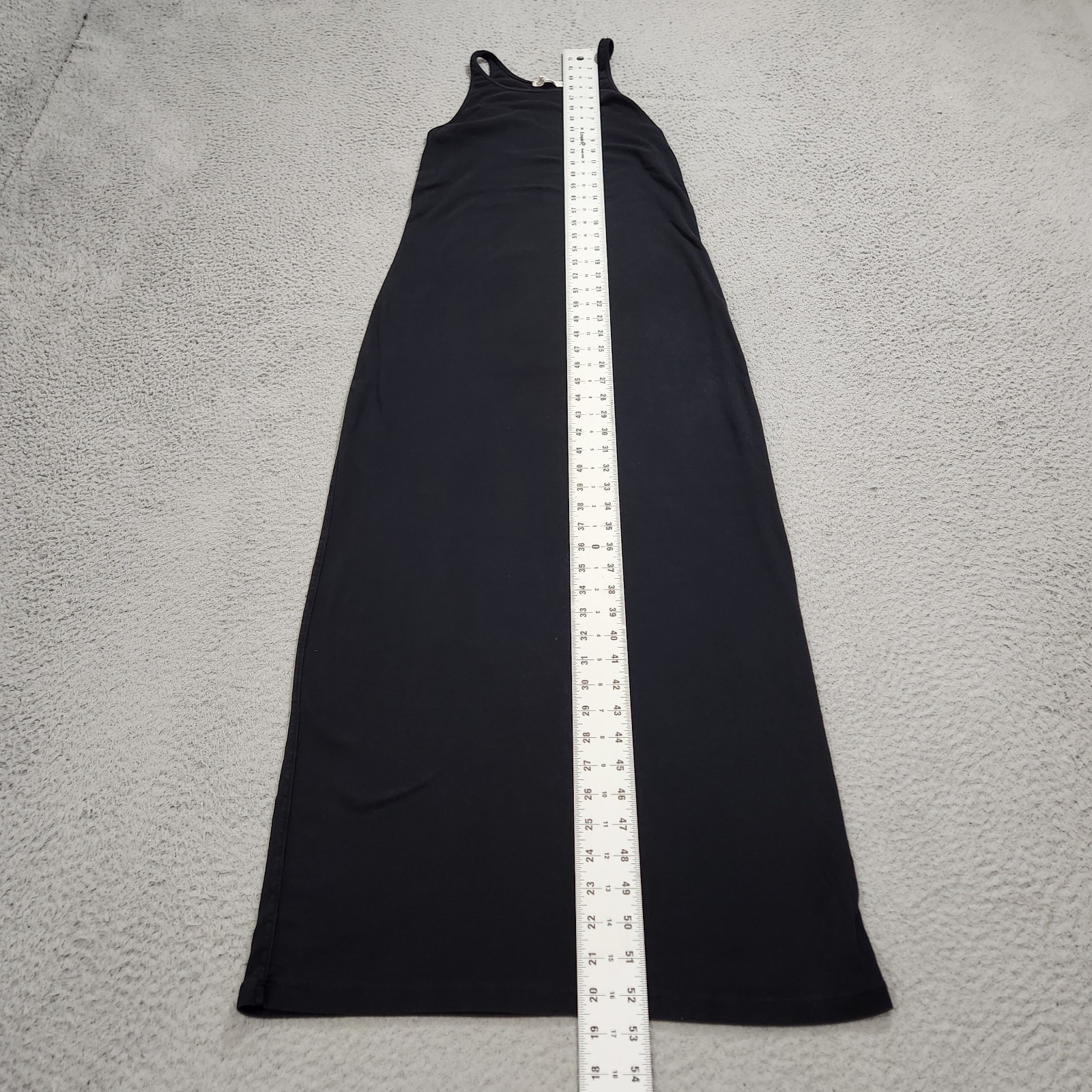 Stateside Dress Womens Medium Black Tank Midi Stretch Minimalist US Made