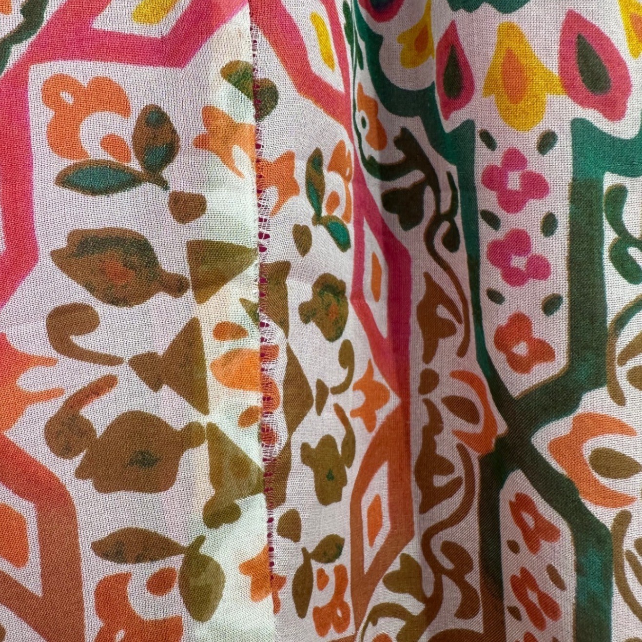 Presley Skye 100% Silk Geometric Medallion Print Shift Dress XL NC1536-J1099