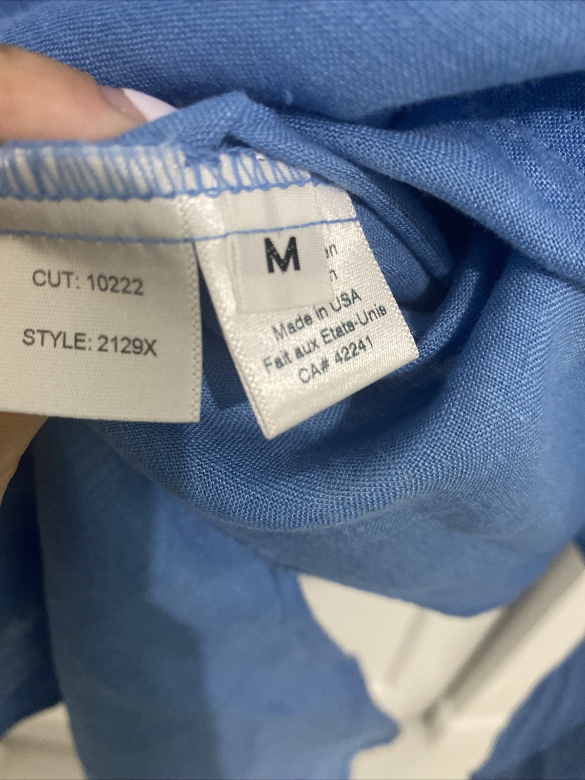 Stark X Linen Light Blue Dress Cover Up Button Down Size Medium Retail $236