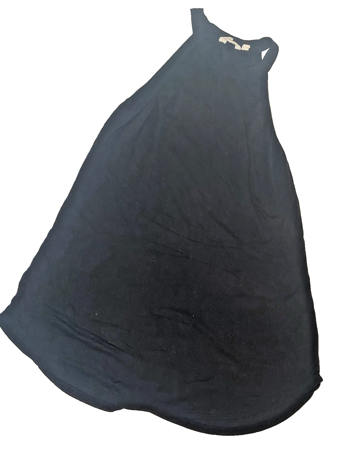 Athleta Women’s Medium Soft Ribbed Modal Black Shift Mini Tank Shirt Dress