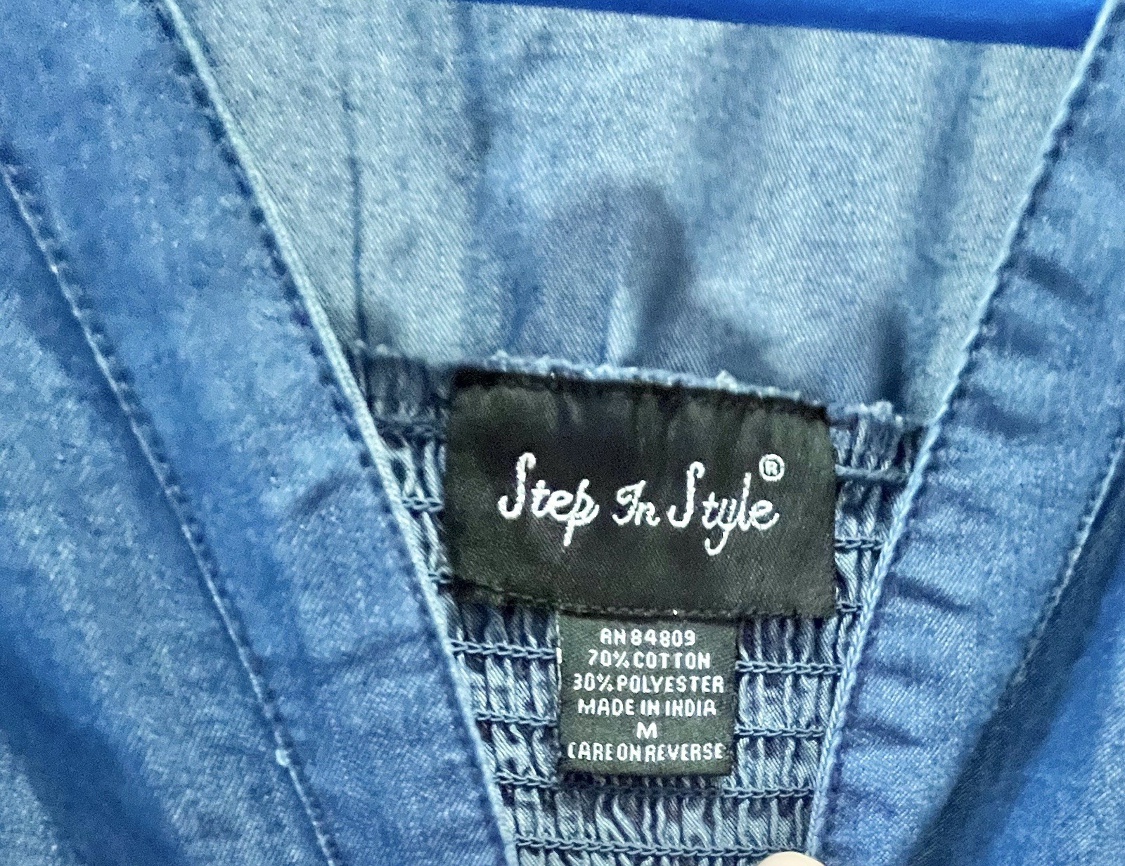 Step In Style Blue Denim Sleeves Dress Size Medium