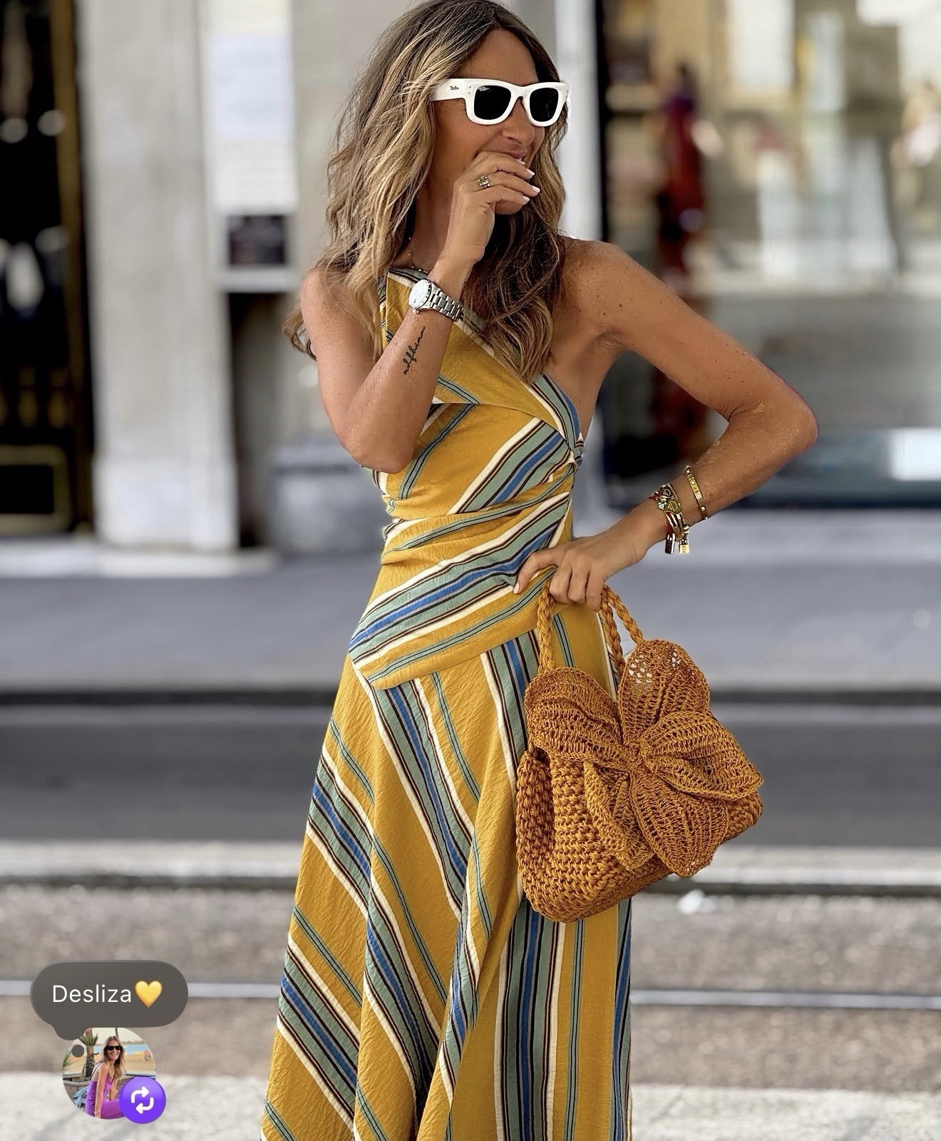 ZARA $99 NWT WOMAN SS26 ASYMMETRIC STRIPED MIDI DRESS MULTICOLORED | 2636/183
