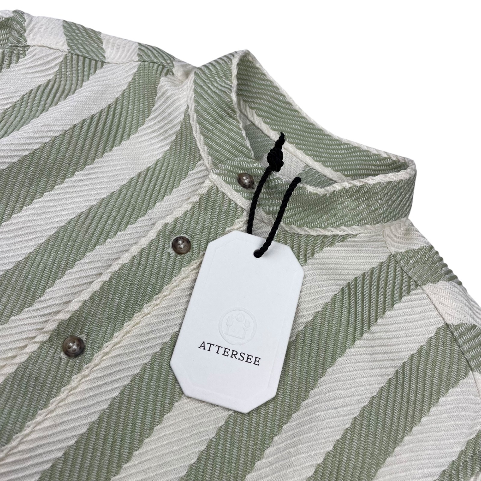 NEW Attersee Women’s The New Caftan Tunic Dress Cypress Stripe Herringbone • XS