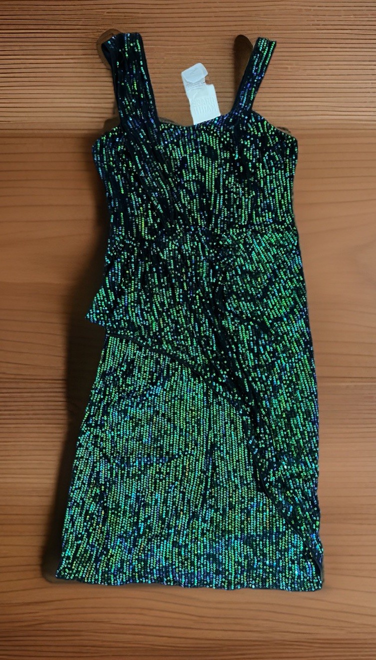 Grace Karen NWT Size M Green Sequence Cocktail Formal Dress