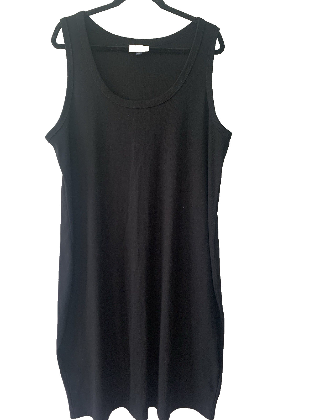 Sleeveless BLACK COTTON Blend Long Ribbed Knit Dress-size 2X – UNIVERSAL THREAD