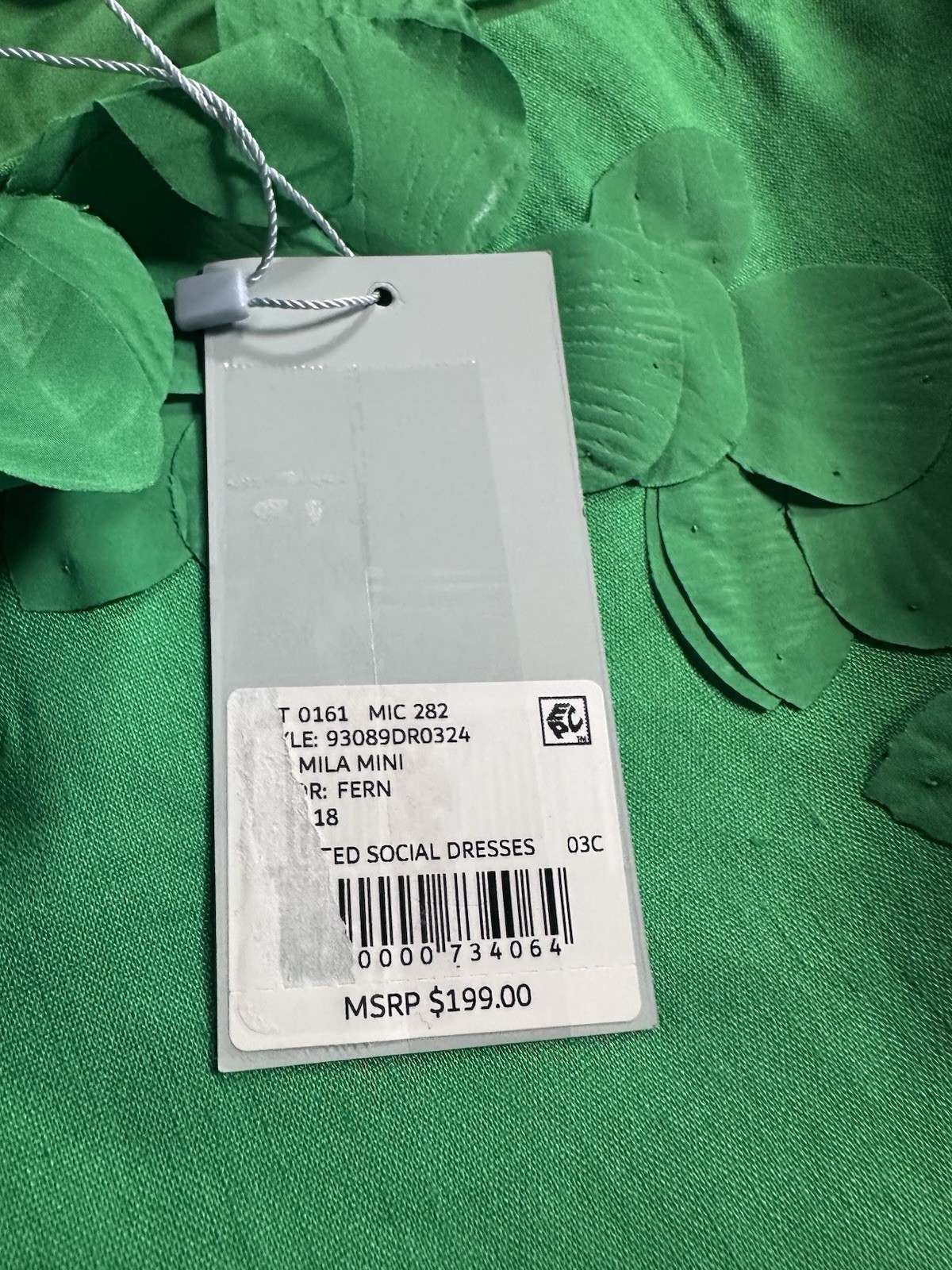 Antonio Melani Mini Dress Shift 18 Sleeveless Linen Blend Green Pockets $199