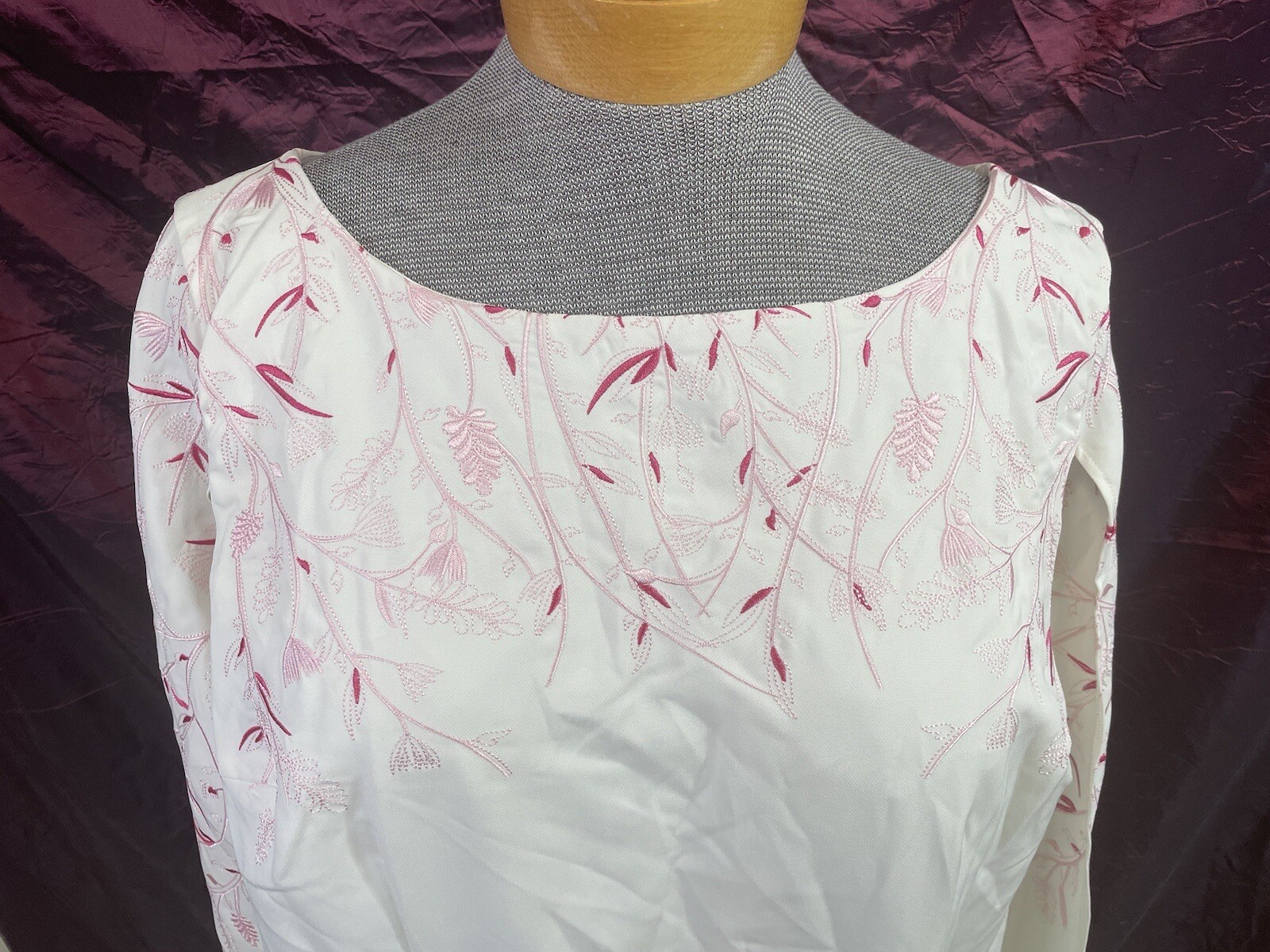 Plus size cape Dress Size 22W (2X) Ivory Floral ASTRO wedding church NEW (hh49)