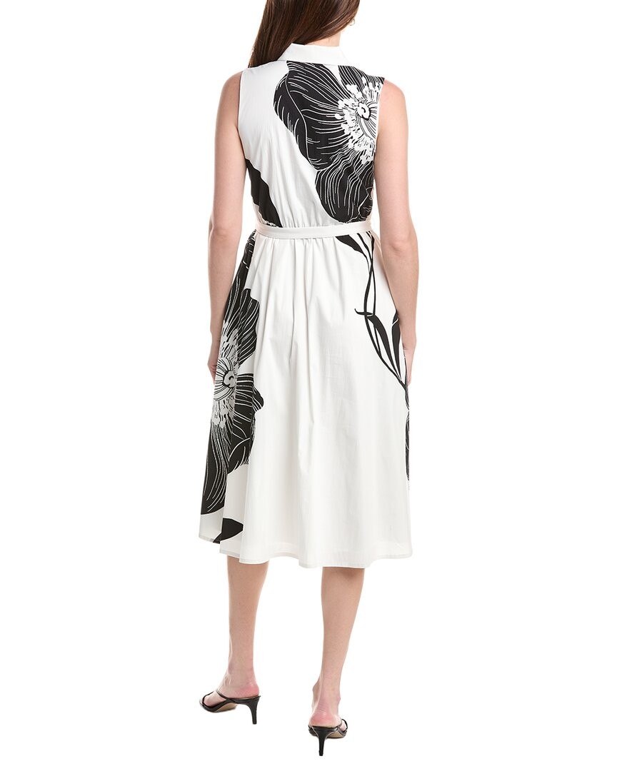 T Tahari Split Neck Fit & Flare Dress Women’s