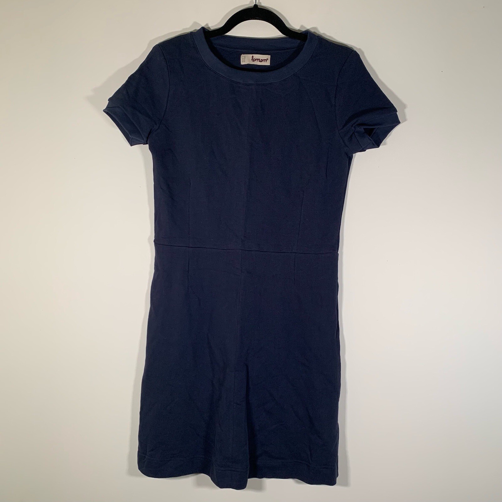 Lemlem Dress Women’s Medium Dark Blue Short Sleeve Shift Dress PP17.5” L36”