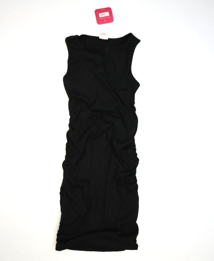 Isabel Maternity by Ingrid & Isabel Rib Tank Stretch Dress Black Womens S