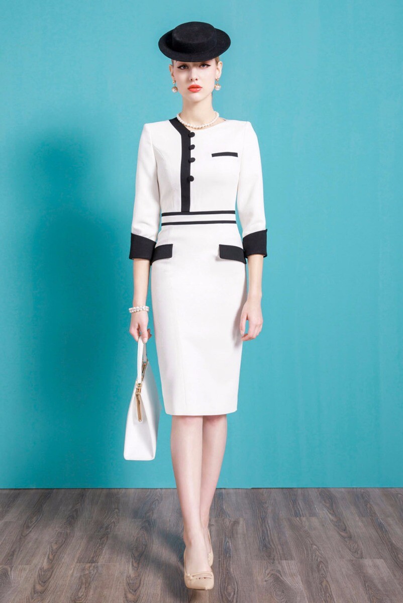 Custom Made to order Career Elegant Modern Cocktail Party Dress plus 1x-10x Y417