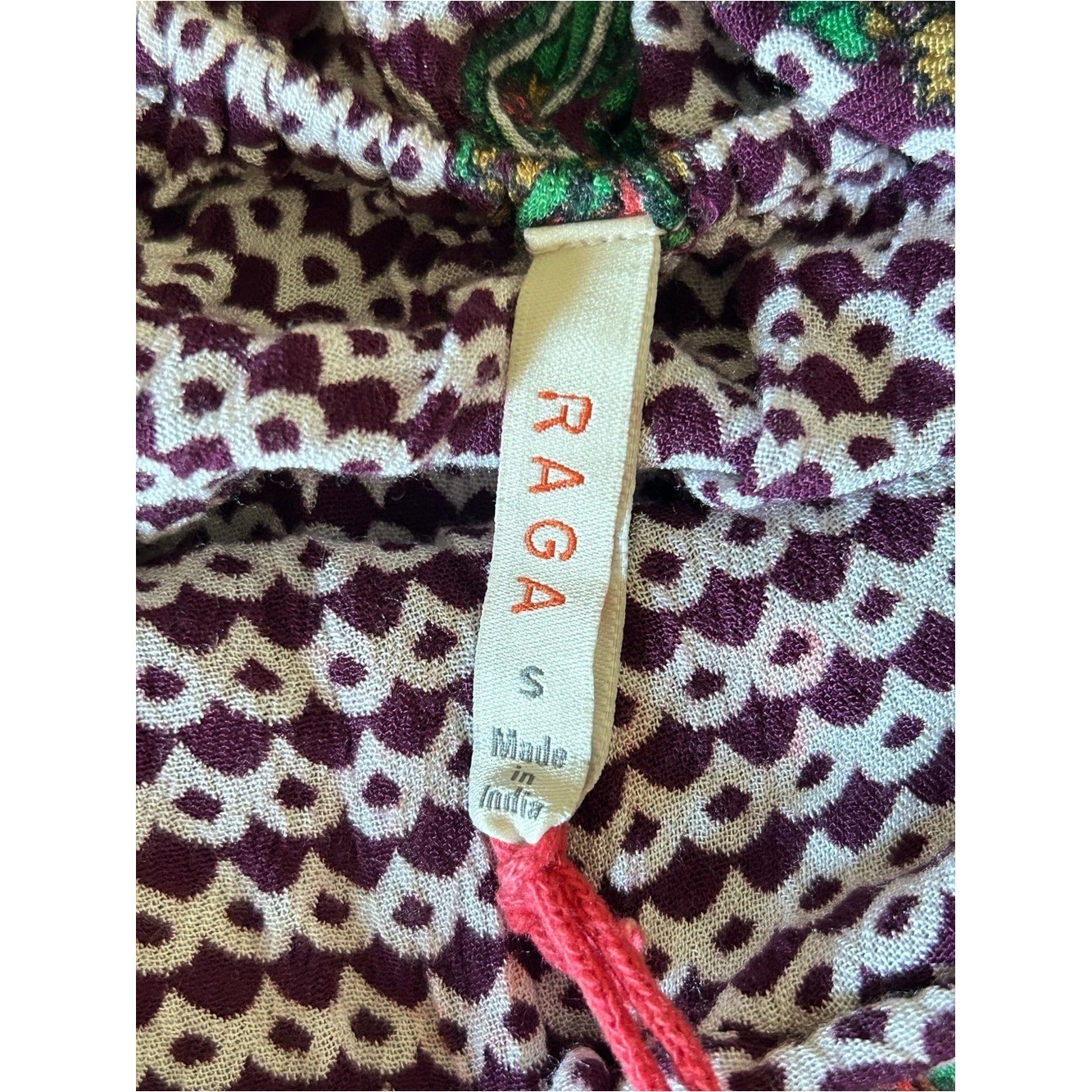Anthropologie RAGA Boho Printed Maxi Dress Tiered Sleeveless Dress Small (E1)