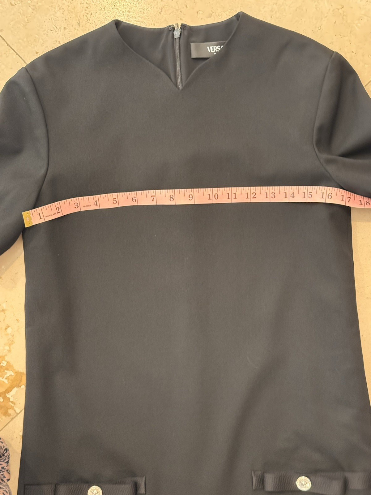 Versace Wool Blend Shift Dress Size 40 / 4