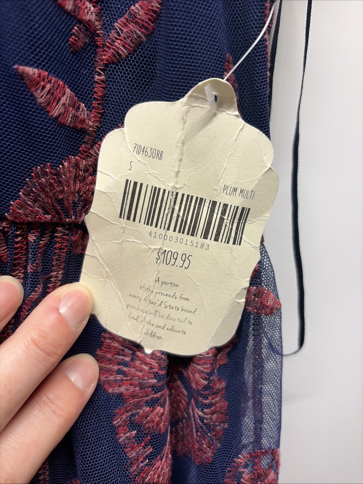 NWT Altar’d State Plum Onawei Maxi Dress – Women’s Small Defect (AS IS)