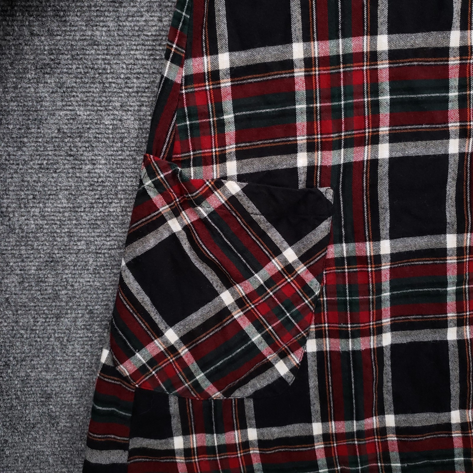 Zara Plaid Mock Neck Quarter Zip Shift Dress Womens Medium Black Red Long Sleeve