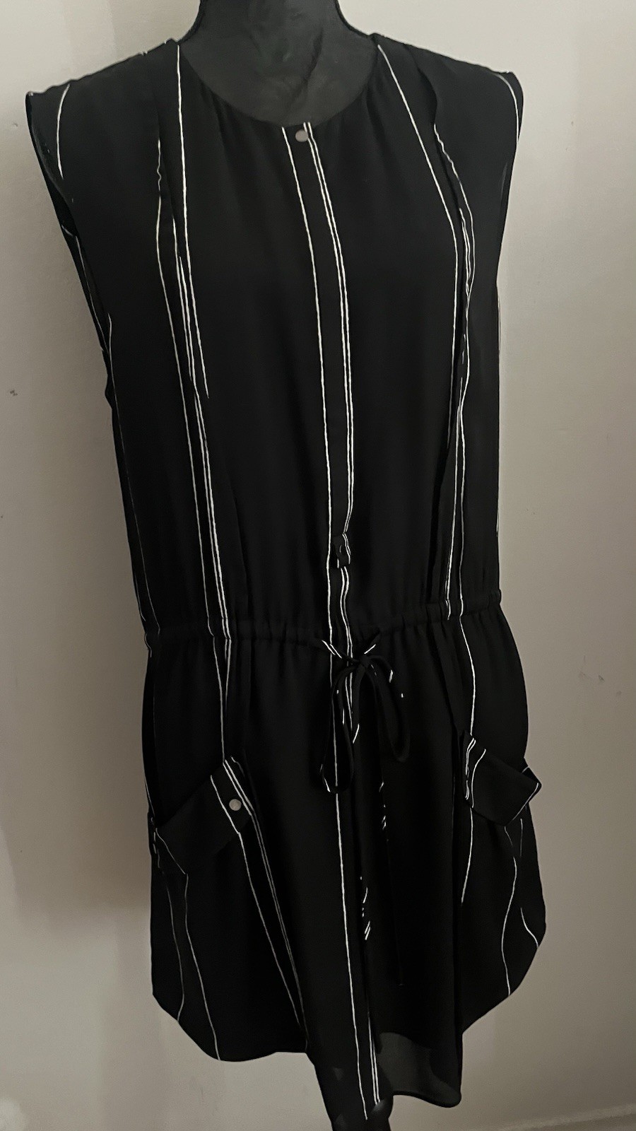 ALC striped dress 100% silk s