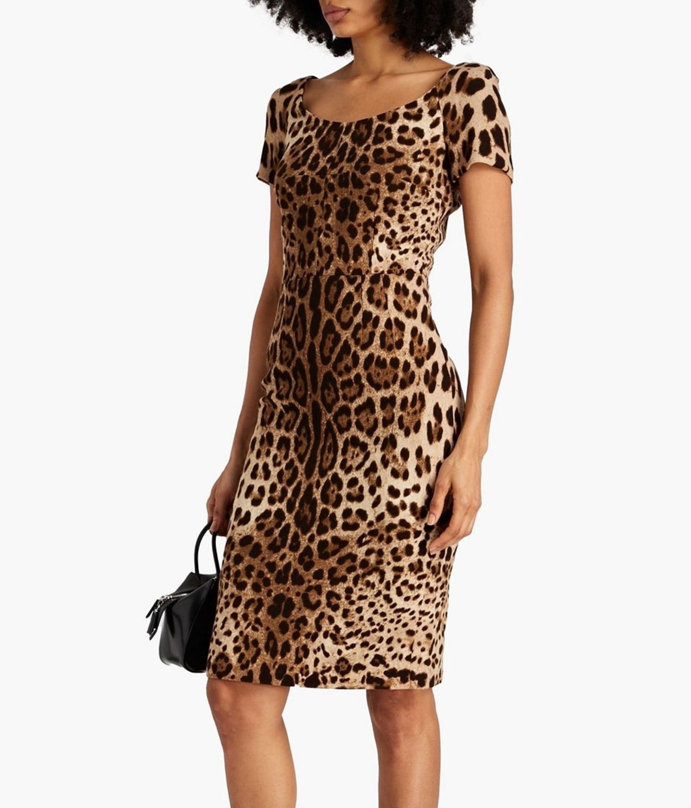 DOLCE & GABBANA Leopard Print Wool Dress IT 40 US 4 UK 8 AU 10