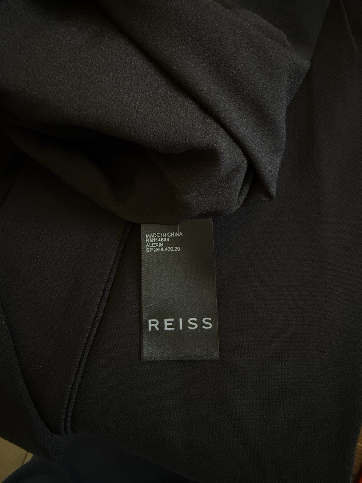 Reiss Peyton Fitted Double Breasted Mini Dress in Black