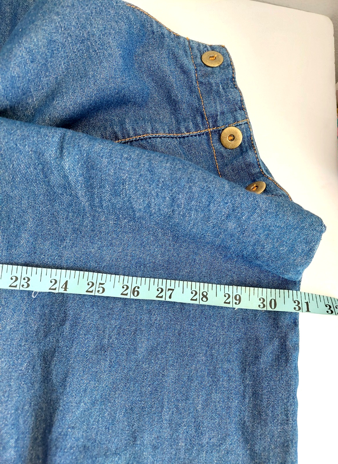 VTG White Stag Overall Dress Shift Jumper Denim Cotton Women’s Plus Sz 26