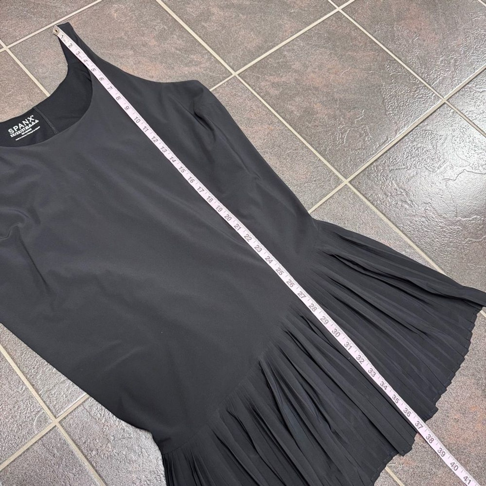 SPANX Yes, Pleats Tennis Exercise Dress Pleated Mini Very Black Plus Size 3X