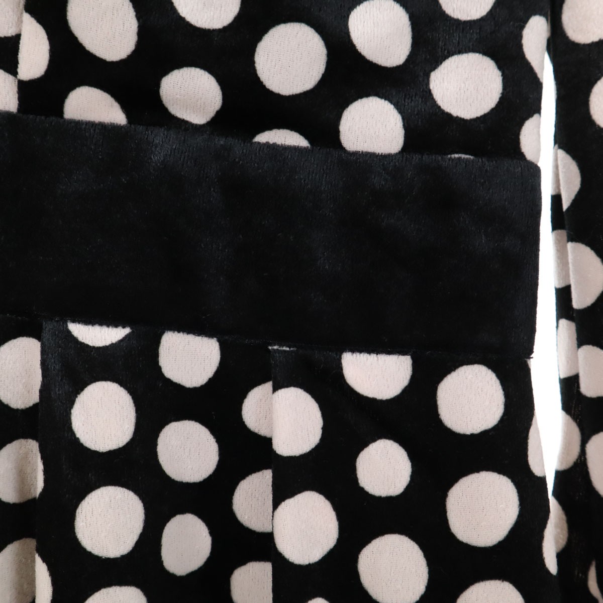 Used ANAYI made in Japan Dot Pattern Long sleeve Velor-like one piece Women