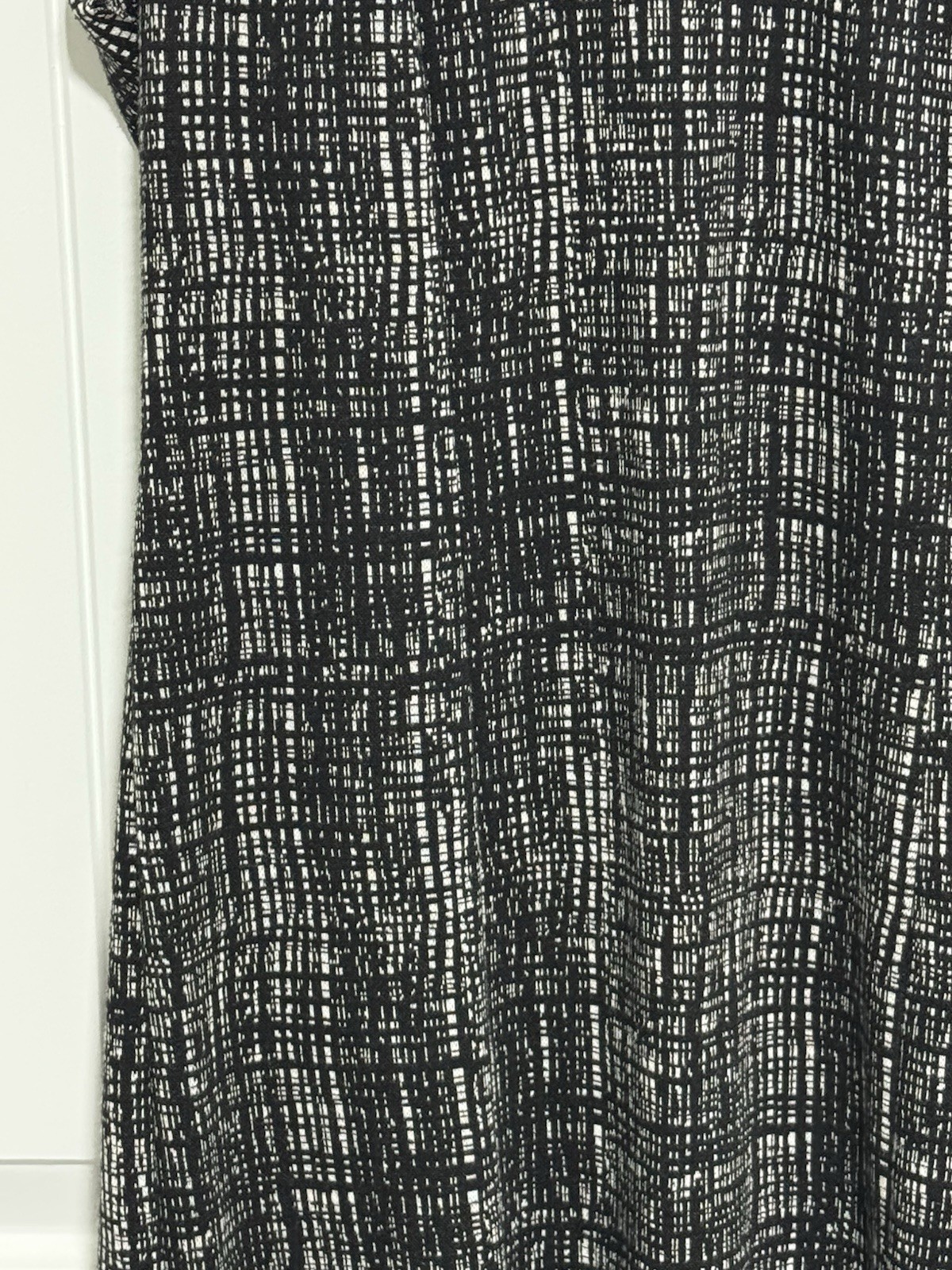 Coldwater Creek Sleeveless Check Ponte Knit Dress Size 6 Black White